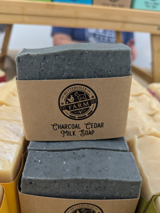 Charcoal Cedar Milk Soap